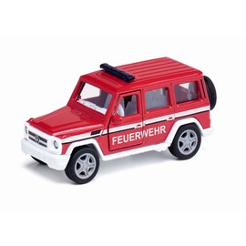 siku 2306, Mercedes-AMG G65 All-Terrain Fire Command Car, 1:50, Metal/Plastic, Red, Incl. trailer hitch, Functional doors, Changeable wheels