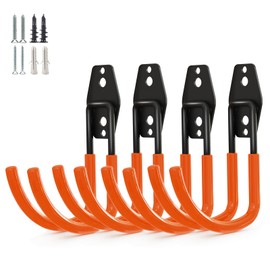 PYBTOOL Heavy Duty Utility Garage Storage Hooks Garden Hose Hangers Wall Mounted Steel Hooks Organizer Garage Garden Tools