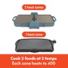 bella 10"x 20" Ceramic Fold-n-Store Dual Temp Griddle, Fits-anywhere™ Kitchenware,