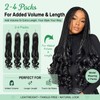 French Curl Braiding Hair 12 Inch 1B 4 Packs