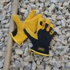 HANDLANDY Men Leather Gardening Gloves, Utility Work Gloves for Garden
