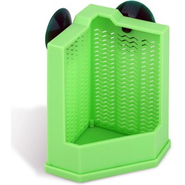 Amaezorx 1Pcs Bearded Dragon Feeder - Corner Wall-Mounted Reptile Food Dish for Tank, Anti-Escape Feeding Box for Hunting & Trapping Live Insects (Crickets/Roaches), Durable Easy-Clean Design