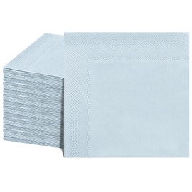 60 Pcs Cocktail Napkins Light Blue Napkins Disposable Blue Dessert Napkins for Birthday Wedding Baby Shower, 5 x 5 Inch