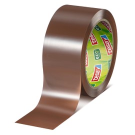 tesapack Eco and Ultra Strong Packing Tape - Made from Reprocessed Material - Securely Seals Parcels Weighing up to 30 kg - 1 Roll, 50m x 50mm