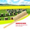 TOPINCN Bee Brush, Soft Pig Bristles Beehive Cleaning Tool Double-Row