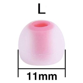 BLLQ Earbud Tips Earbuds Replacement Tips Ear Tips Earbuds Eartips Eargels Compatible with in-Ear Headphones, Large Size 6 Pairs,Clear-Pink, L