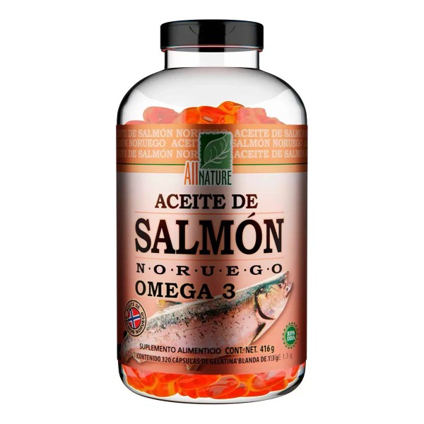 Bote Aceite De Salmon Noruego Omega 3 All Nature 320