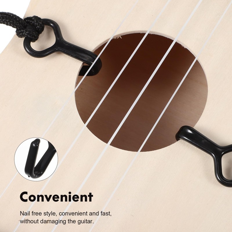 Ukulele Strap No Drill, Clip- On Adjustable Ukulele Strap, Double