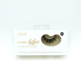 Laflare 3D 100% REAL MINK Eyelashes, Luxurious Hand-made, Light, Natural, Long Lasting, Easy to Apply False Lashes (K05)