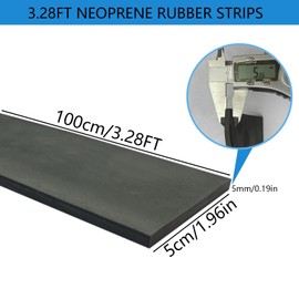 Rubber Strips 5 mm Rubber Mat 5 cm x 1 m Rubber Strips Hard Rubber Solid Rubber Scraper Strip Non-Slip Insulating Ideal for Use as Protection in Industrial Garage Applications (50 x 5 mm x 1 m)