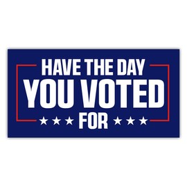 BAVAHA [7.5"x3.75"/3pcs] Have The Day You Voted for Bumper Sticker Anti Capitalist Christian Nationalism Bumper Sticker Anti Felon President Liberal Activist Bumper Sticker Vinyl Decal for Car Truck