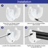 uxcell 4 Pcs 38mm / 1-1/2" Inch Closet Rod Bracket