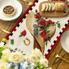 Horseshoe Roses Kentucky Table Runner, Festival Sports Holiday Kitchen Dining