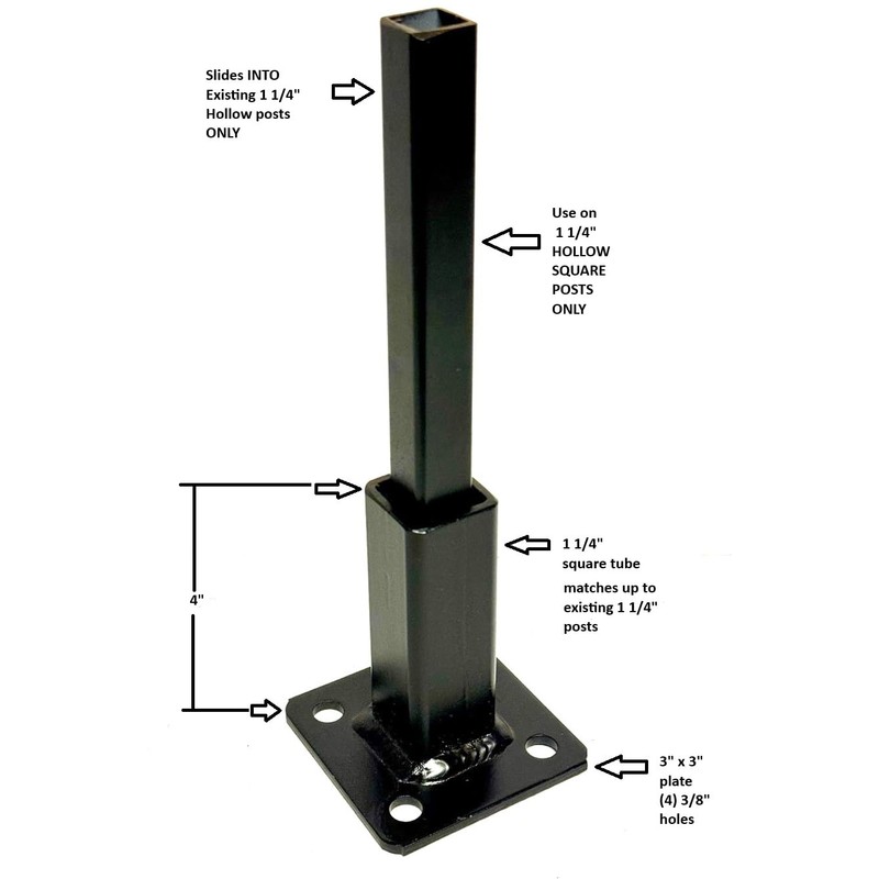 ANVIL Rail Banister Repair mounting Base- No Welding Needed Repairs