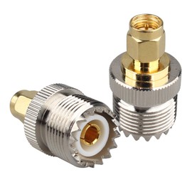 Futheda SMA Male to UHF PL-259 Female SMA to PL259 Adapter SO239 Male to SMA Male Converter SMA Coaxial Connector Compatible with CB Radio Antenna SO239 Male to SMA Male Pack of 2