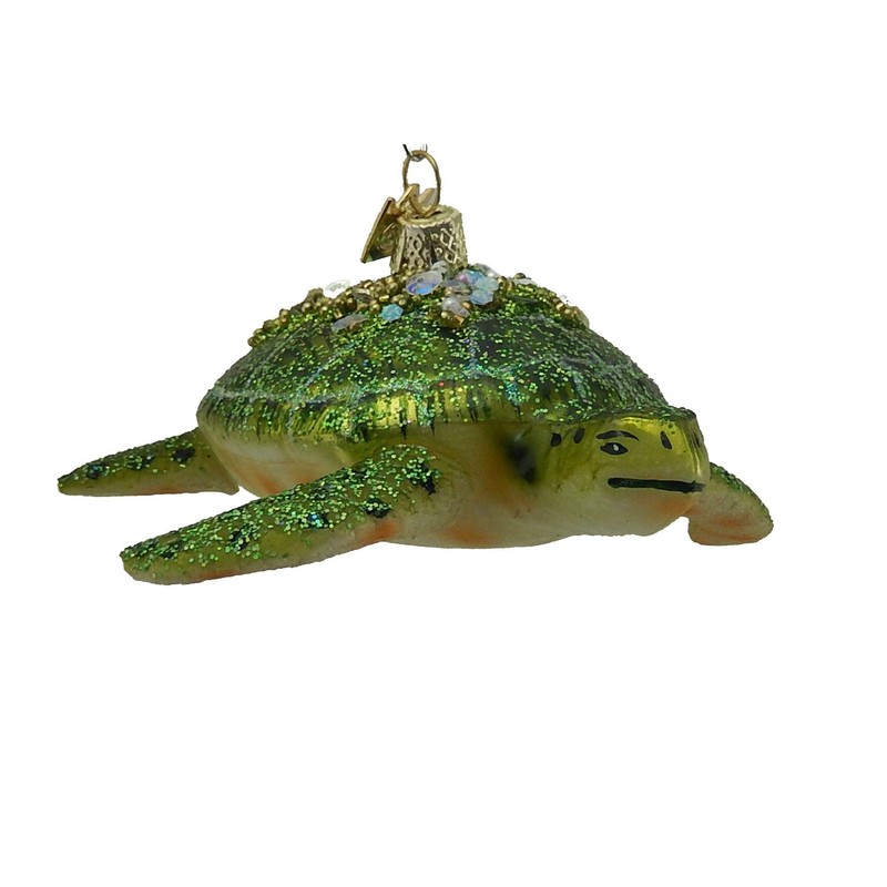 Kurt S. Adler Noble Gems Glass Sea Turtle Ornament NB1426