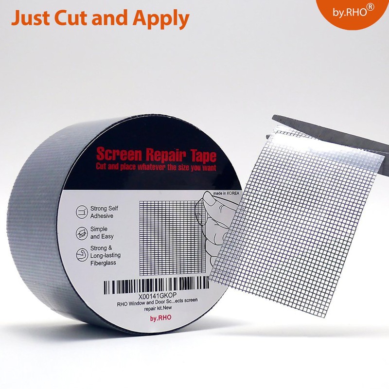 by.RHO Screen Repair Tape, Extra Wide (4in x 15FT), Gray,