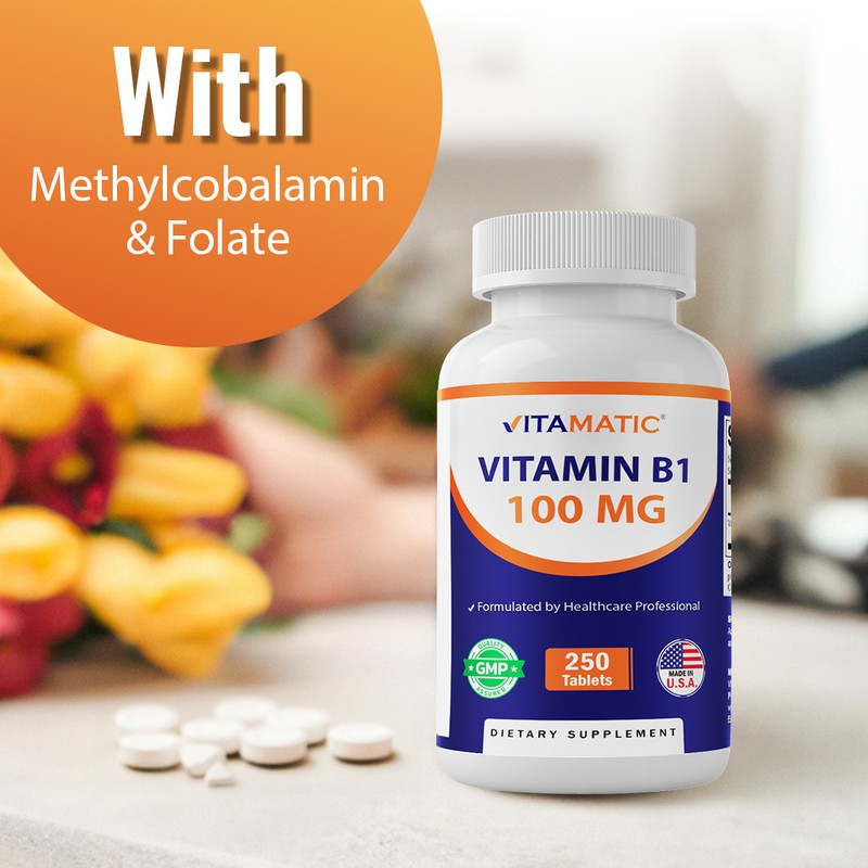 엽산이 포함된 비타민 메틸 B12 1000 mcg, 240회분, 1개 Folic