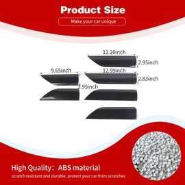 PDKLIN for Silverado Carbon Fiber Inner Door Trim Panel Cover for Chevy Silverado/GMC Sierra 2019-2022 Carbon Fiber Interior Accessories 6pcs