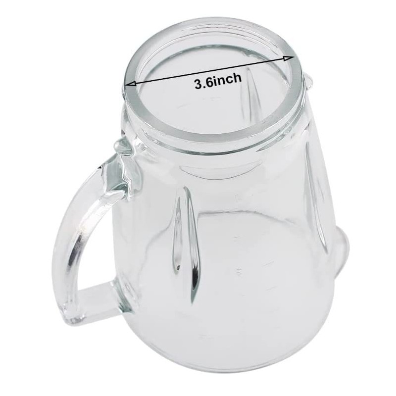 Felji Premium Replacement 6-Cup Blender Glass Jar Compatible with Oster
