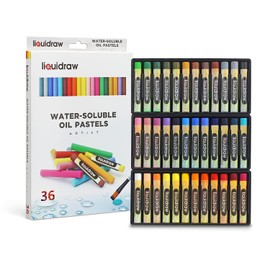 Liquidraw Oil Pastels Super Soft Water Soluble For Art, 36 Colours Watercolour Blending Oil Pastels Crayons Set For Artists, Students, Kids, Drawing, Sketching & Painting