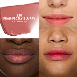 COVERGIRL Clean Fresh Yummy Blur Lipstick, Blurring Effect, Matte Lip Color, Fresh Pear Flavored, Vegan Formula - 220 Pear-fectly (Soft Pink Nude)