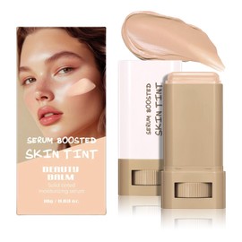 Foundation Stick Beauty Balm Serum, Boosted Skin Tint Contour Stick Moisturizing, Contourable Medium to Full Coverage for Women, Multi-Function (04)