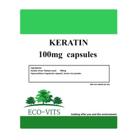 ECO-VITS Keratin 100mg 60 High Strength Vegetarian Capsules