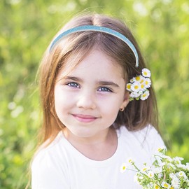 Glitter Headband, 4pcs Plastic Sparkly Cute Non Slip Chunky Hairbands, Thick Bling Rainbow Hair Bands with Teeth, Hair Accessories (Multiple colors, One size)