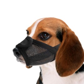 Viiotu Dog Muzzle, Adjustable Comfortable Anti-Bark Breathable Mesh Muzzle for Small, Medium Dogs, Secure Fit for Safe Breathing and Drinking (S)
