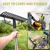 5.4FT Heavy Duty Garden Bow Rake with Stainless Steel Handle,