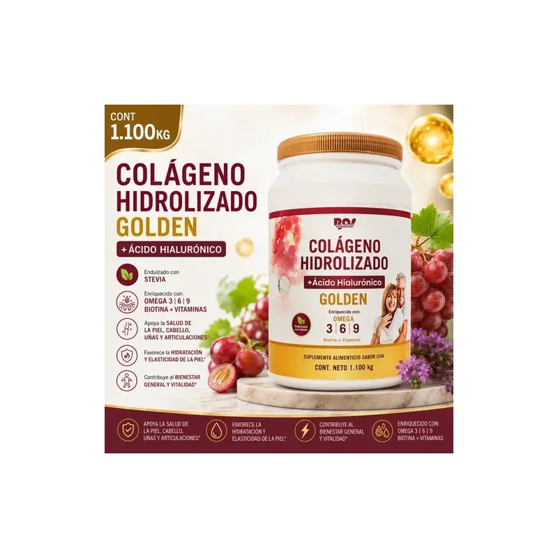 Colágeno Hidrolizado Golden Nad Resveratrol Tabs