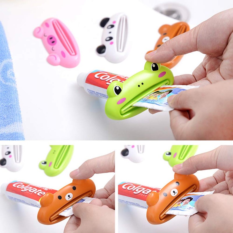 Bathroom Home Tube Squeezer Easy Cartoon Toothpaste Dispenser Rolling Holder