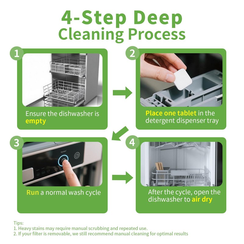 OrientLeaf Dishwasher Cleaner And Deodorizer 24 Pack, 1 Year Supply