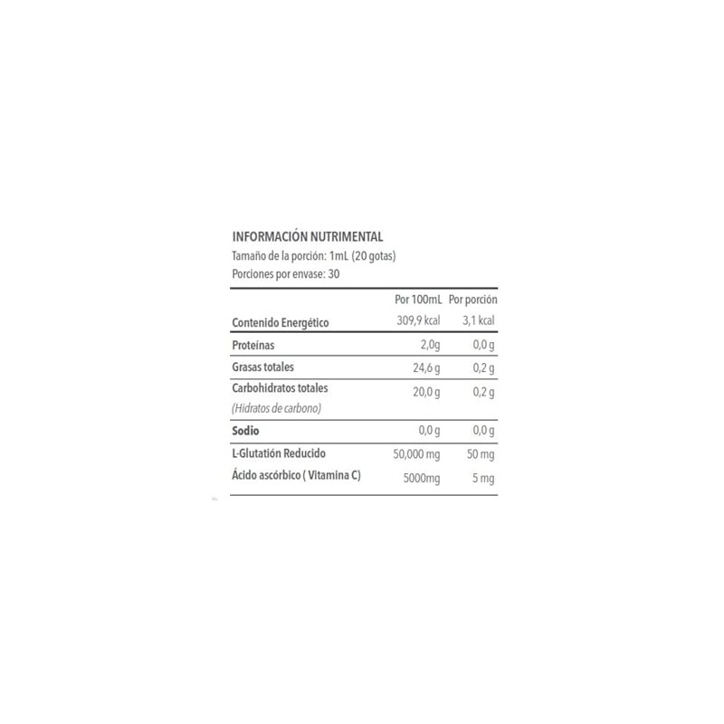 Glutatión Reducido GSH Fórmula Líquida, Antioxidante Maestro con Vitamina C