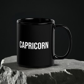 Capricorn Mug Black - Size: 15 oz