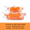 UMEIED 10 Pack Glass Food Storage Containers with Lids Leakproof,