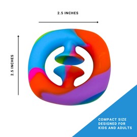 Fenrici Popper Fidget para niños, adultos, alivio sensorial auditivo dual, agarre de mano para terapia ocupacional, una gran alternativa a la pelota de estrés, multicolor, paquete de 4