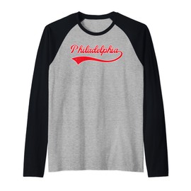 College University Philadelphia Baseball Fan Sport Gift Raglan Baseball Tee