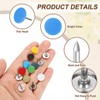 uxcell 30Pcs Push Pins, 11mmx10mm Round Flat Head Decorative Thumb
