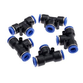 IQS Pneumatic T-Piece 4 mm Compressed Air Connector 3-Way Connector Pack of 5