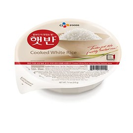 CJ Rice Cooked White Hetbahn, Gluten-Free & Vegan, Instant & Microwaveable, 7.4 Oz, 12 Count