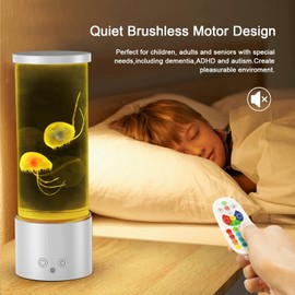 Jellyfish Lamp, Jellyfish Night Light with Remote Control, 17 Color Changing Jellyfish Light, Home Decor Creative Jelly Fish Light Lamp for Living Room, Bedroom or Room Decor (White)