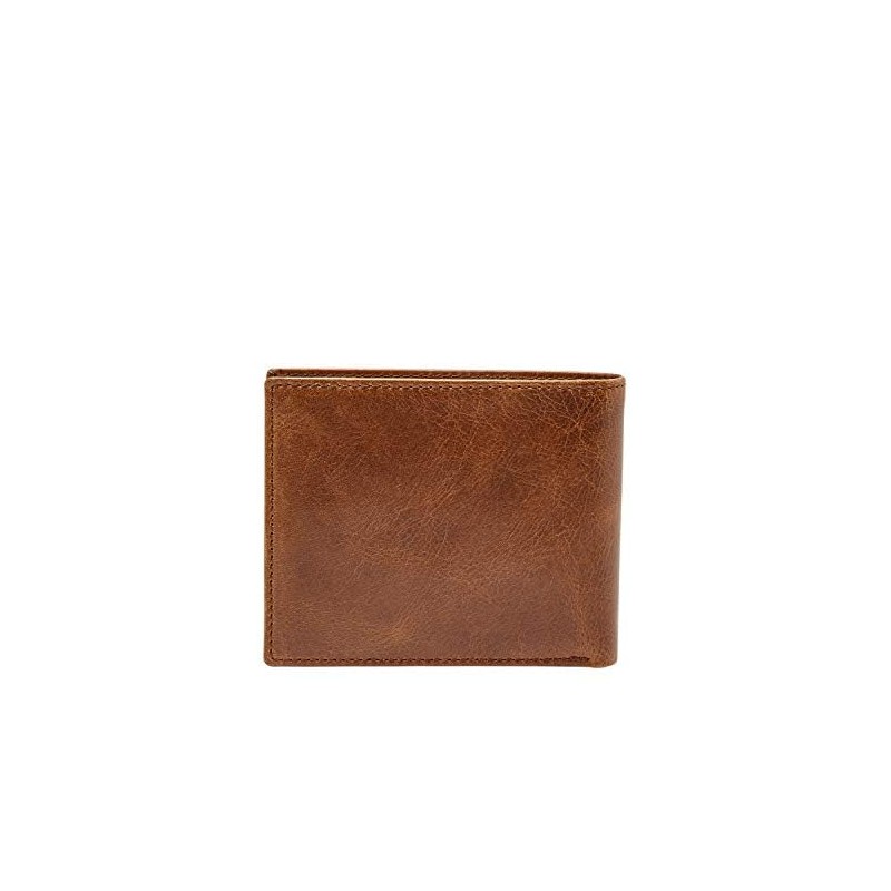 Fossil Men's Bifold Passcase Wallet, brown passport case