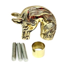 Brass Horse Head Solid Handle Victorian Style Walking Stick for Wooden Cane