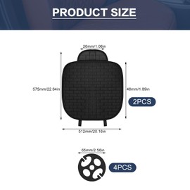 Seat Cushion Car Pack of 2 Universal Seat Covers Front Seats Car Seat Covers Soft and Breathable Car Seat Cover Non-Slip Pad for Car Seat Office Chair Black