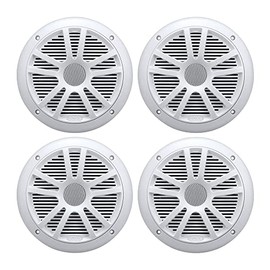 4) New Boss Audio MR6W 6.5" 180W Dual Cone Marine/Boat Speakers Stereo- White