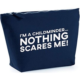 Hippowarehouse I'm a Childminder Nothing Scares Me printed make up cosmetic wash bag 18x19x9cm