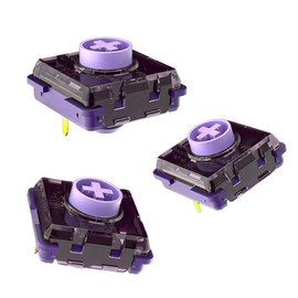 Kailh Silent Purple Swallowtail Mini Quiet Low Profile Key Switches, Set of 20, Linear Switches, Silent, 30gf, 0.8mm, Fast Input, For Leverless Controllers, Gaming Keyboards, Mechanical Keyboards, Iris Purple