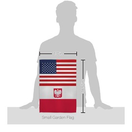 Americana Home & Garden Poland w/Eagle US Friendship Garden Flag Regional Nation International World Country Particular Area House Decoration Banner Small Yard Gift Double-Sided, Made in USA